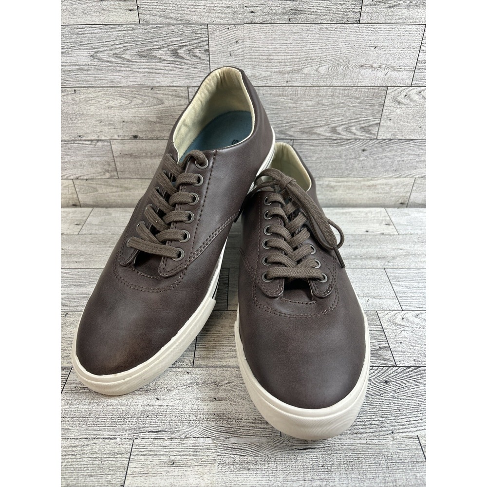 Seavees Shoes Mens 9.5 US Brown Vegan Leather Low Top Casual Hermosa Stitchfix
